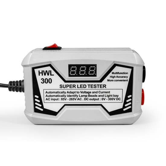 0-300v 18w Led Lamp Bead Light Strip Tester Digital Display Real-time Voltage Output Tv Backlight White EU Plug