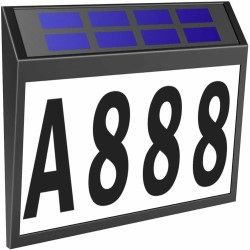 0.2w Solar Door Plaque Ip44 Waterproof Automatical On/off House Address Number Light Set