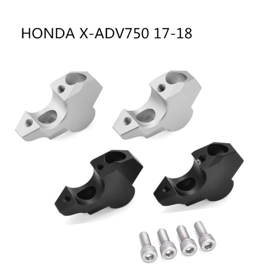 1 Pair For Honda X-ADV 750 XADV 750 2017 2018 2019 Handlebar Riser 35mm Up Back 10mm Move Bracket Handle Bar silver