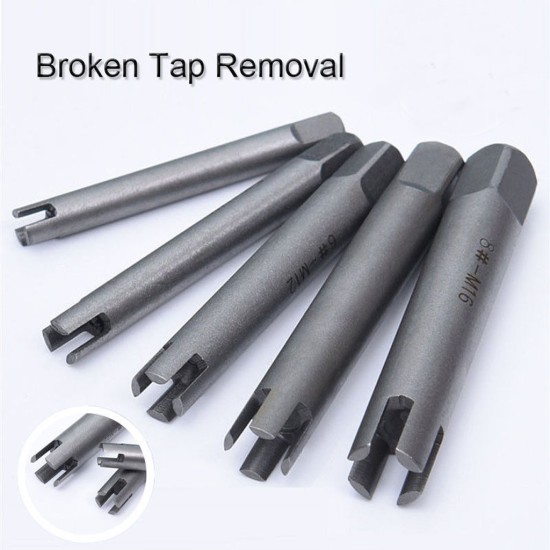 1 Set Screw Extractor Steel Broken Peeled Tap Remover Speedy Grab and Fixing Screw Tool 6pcs