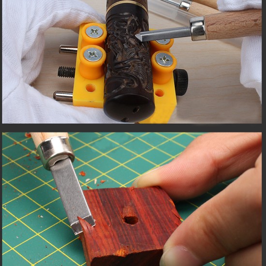 1 Set Wood Carving Chisels Knife Basic Cut Detailed Woodworking Gouges DIY Hand Tools 8 Pcs/box