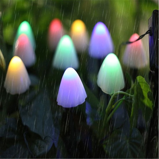 10 Lights 3m Mini Lights Solar  Mushroom Garlands, Solar Lighting String Light Garden Decorative, Waterproof Ip65 Fairy Lights For Patio Pathway Colorful