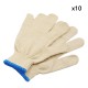 10 Pair Cotton Yarn Gloves Knitted Non-slip Wear-resistant Thicked Protective Gloves