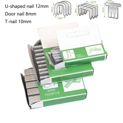 1000pcs U T Nail Door Nail Stapler Door Shaped Stapler for Wood Furniture Household Use Door type nails