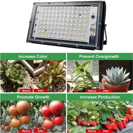 100w Led Grow Light With Plug Plant Growing Lamp Promoting Plant Growth For Greenhouse Hydroponic Flower Seeds US plug