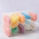 12 Holes Ice Cream Mold Silicone Homemade Popsicle DIY Ice-sucker Mould for Kids Adults Transparent white
