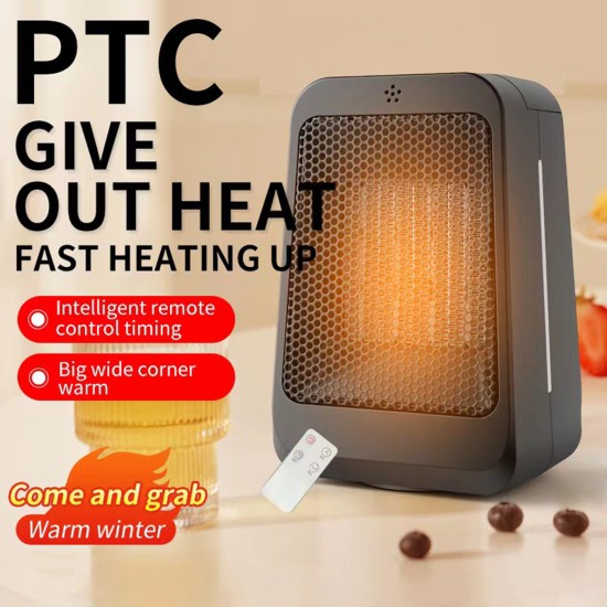 1200w Electric Heater Built-in Timer Portable Fast Heating Household Space Heater with Remote Control US Plug