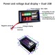 12.6V Electricity Meter Three-string Battery Voltage Power Display Meter Dual USB Output 5V 2A