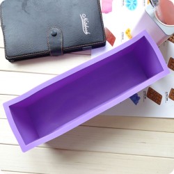 1.2L Rectangle Loaf Toast Bread Pastry Cake Soap Silicone Mold Pan Mould Tin - Color Random