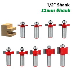1/2" Shank T-slot Router Bit Wood Slotting Milling Cutter T Type Rabbeting Woodworking Tools