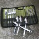 13pcs Outdoor Tableware 4 people Stainless Steel Chopsticks Spoons Forks Cutters Set Tableware For Kitchen Family As shown