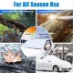 140cmx120cm Car Windscreen Frost Cover Snow Magnetic Cover Windshield General Car Cover with Two Mirror Covers white