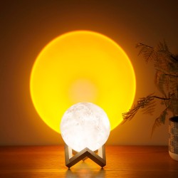 1.4W Led Mini Moon Sunset Light Dimmable USB Charging Table Lamp Atmosphere Lamp Birthday Valentines Day Gift