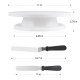 14pcs/set Revolving Cake  Decorating  Stand Kit Rotating Cake Turntable white