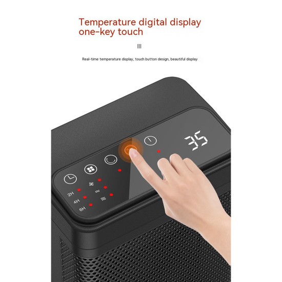 1500w Space Electric Heater with Remote Control 3 Modes 12h Timer Tip-over Protective for Home Office Large Room UK Plug