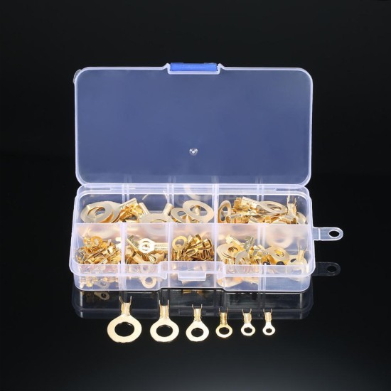 150pcs Ring Terminal Kit Ring Lugs Eyes Copper Crimp Terminals Cable Lug Wire Connector M3-m10