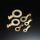 150pcs Ring Terminal Kit Ring Lugs Eyes Copper Crimp Terminals Cable Lug Wire Connector M3-m10