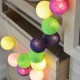 1.5M/3M/6M 10LEDs/ 20LEDs/ 40LEDs Fairy Cotton Balls String Lights Christmas Girl Bedroom Decoration Battery Powered