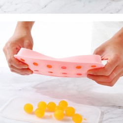 18 Grids Ice Cream Mold Silica Gel Ice Box Kitchen Bar Homemade Ice Hockey Ball Moulds 22mm water drop pink + tube drop