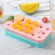18 Grids Ice Cream Mold Silica Gel Ice Box Kitchen Bar Homemade Ice Hockey Ball Moulds 24mm waterdrop pink + dropper