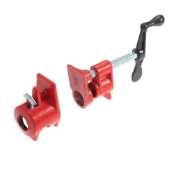 1PC 3/4in Wood Glue Pipe Clamp Set Heavy PRO Woodworking Cast Iron Red