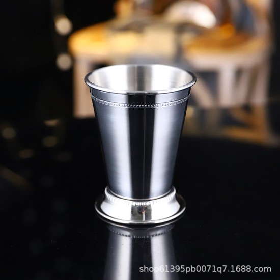 1PC Stainless Steel Edge Curl Cup for Mojito Cocktail Mug black
