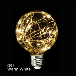 1PC Warm Light G95 Copper Wire Light Bulb Room Decoration E27 85-265V Warm light 2800K