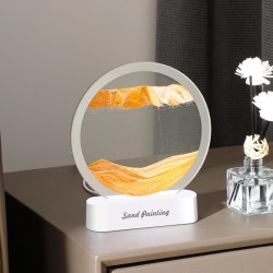 1W Bedside Quicksand Painting Led Night Light Usb Charging Romantic Gift for Home Desktop Blue