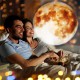 2-in-1 Led Starry Projector 360 Degree Rotatable Usb Rechargeable Night Light with Bracket Earth Model