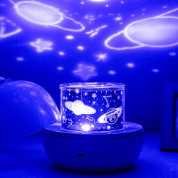 2-in-1 Mini Romantic Starry Lamp and 3 Films HD Night Light Atmosphere Light Creative Gift Plug-in