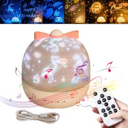 2-in-1 Mini Romantic Starry Lamp and 3 Films HD Night Light Atmosphere Light Creative Gift Plug-in