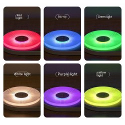 2-in-1 Usb Wireless Charger Fast Charging Colorful Ambient Light Night Light Compatible for Huawei White
