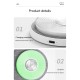 2-in-1 Usb Wireless Charger Fast Charging Colorful Ambient Light Night Light Compatible for Huawei White