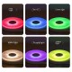 2-in-1 Usb Wireless Charger Fast Charging Colorful Ambient Light Night Light Compatible for Huawei Wood Grain