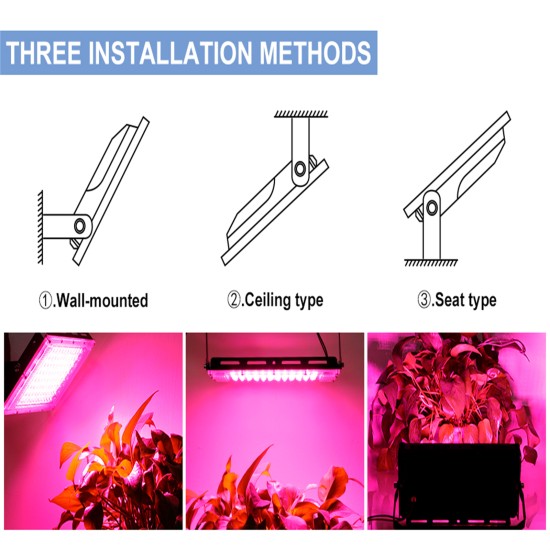 200w Led Grow Light 180 Degree Adjustable Full Spectrum Hydroponic Plant Growing Lamp for Indoor Plants 300W