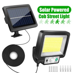 220000 Lumens Solar Street Light 3 Lighting Modes Waterproof 117cob Wall Lamp for Outdoor Garden Yard without RC