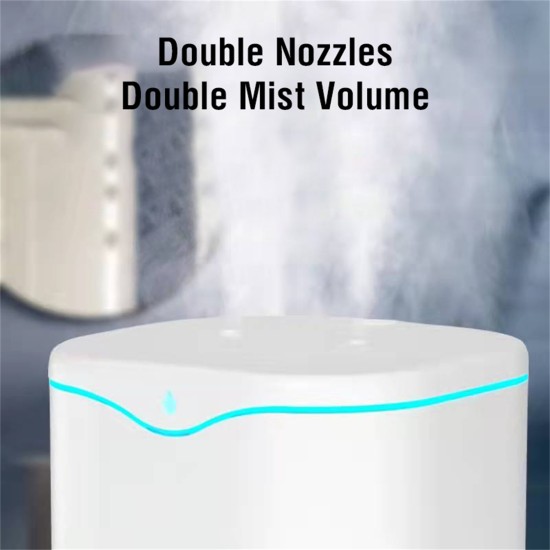 2200ml Double Spray Air Humidifier Ultrasonic Essential Oil Diffuser with 2200ml Water Tank Pink