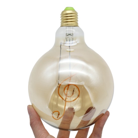 220V 4W 220LM LED G125 Edison Bulb with Decorative Note Shape Filament