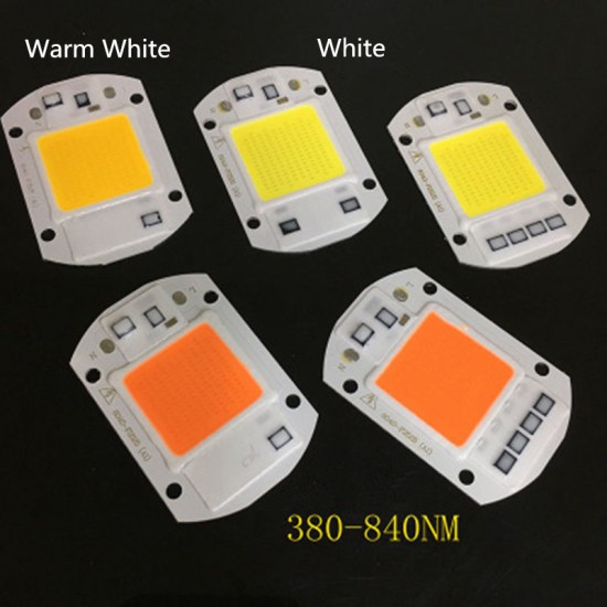 220V LED Floodlight 20W/30W/50W White/Warm Light COB Chip Integrated Smart IC Driver Lamp Warm light