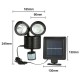 22led Double-head Solar Light Outdoor High-brightness Motion Sensor Floodlight Spotlight for Garden Landscape Black
