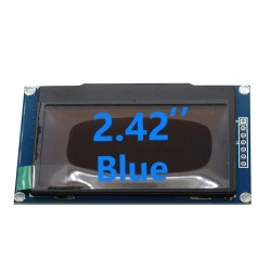 2.42inch 7pin Oled Lcd Display Module Spi Interface Ssd1309 Chip 128x64 Resolution Blue