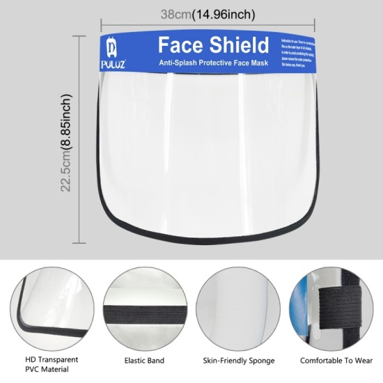 2/5/10PCS Face Shield Transparent Face Guard Spittle Prevention Masks Anti-Splash Protective Mask Cooking Face Covers 5pcs