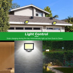 280000lm Solar Street Light 3 Modes 1200 Mah Rechargeable Battery Waterproof Outdoor