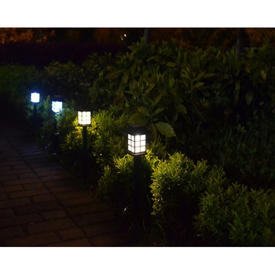 2PCS Light Sensor Solar-Powered Lawn Pin Lamp Yard Garden Light Decoration Small room white light