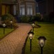 2Pcs LED Solar Lawn Light Garden Pathway Outdoor Landscape Lighting Warm light
