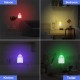 2pcs Led Mini Night Light 1W RGB Colorful Adjustable Atmosphere Lamp with Motion Sensor for Bedroom Bathroom US Plug