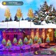 2pcs Solar Tree Lights with Stake 2 Modes Ip65 Waterproof Outdoor Garden Lamps for Yard Patio Garden