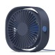 3 Speeds Mute USB Fan 360Degree Rotating Adjustable Portable Cooling Fan for Office Travel blue