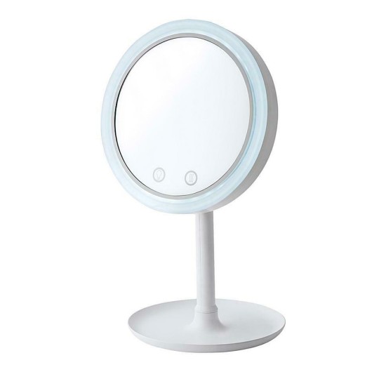 3 in 1 5X Magnifier LED Lamp Desktop Makeup Mirror Beauty Breeze Mirror with Fan