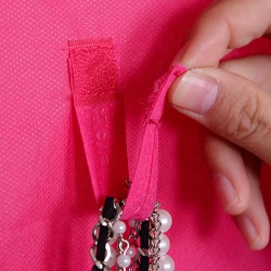 30 Pocket 24 Hanging Loop Storage Bag Jewelry Holder Necklace Bracelet Earring Ring Organizer Jewelry Bag 83*45cm black